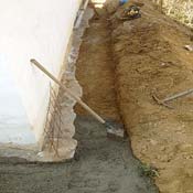 Renforcement des fondations autour d'une maison dans les landes labatut
